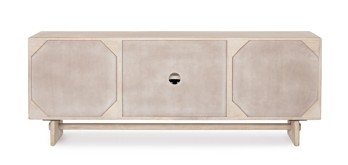Credenza porta tv 2 ante 1 cassetto design contemporaneo in legno massiccio