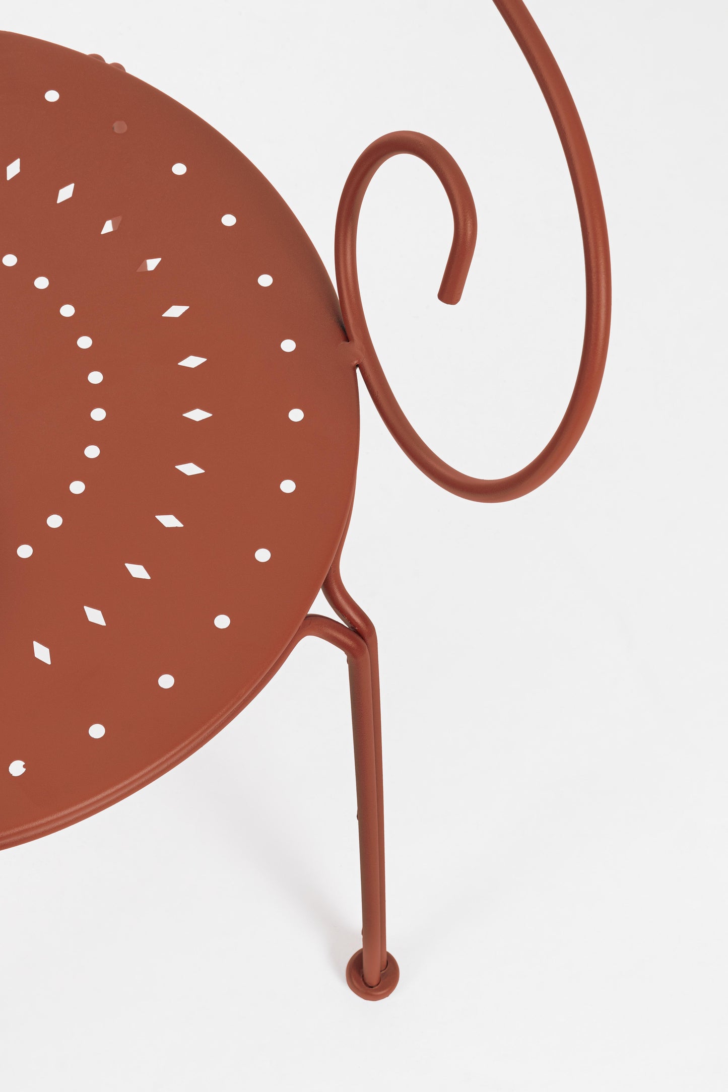 Set di 4 Sedie poltroncine da esterno liberty in ferro battuto verniciato 7 colori