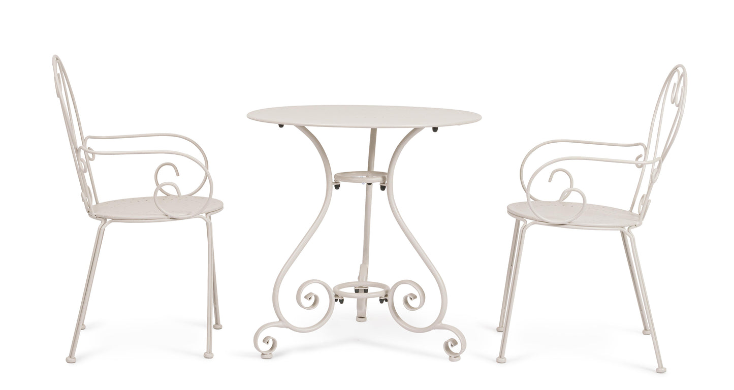 Tavolo rotondo stile liberty D70 da esterno in ferro verniciato 5 colori a scelta