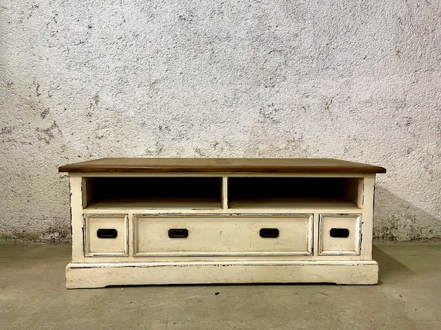 Mobile porta tv in legno massiccio Shabby chic top in rovere
