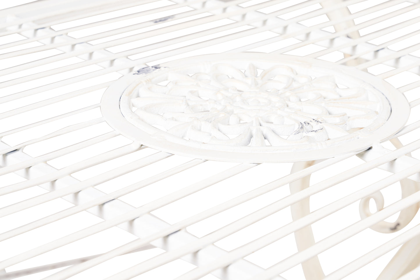 Completo da giardino in ferro battuto verde rame set 4 pezzi