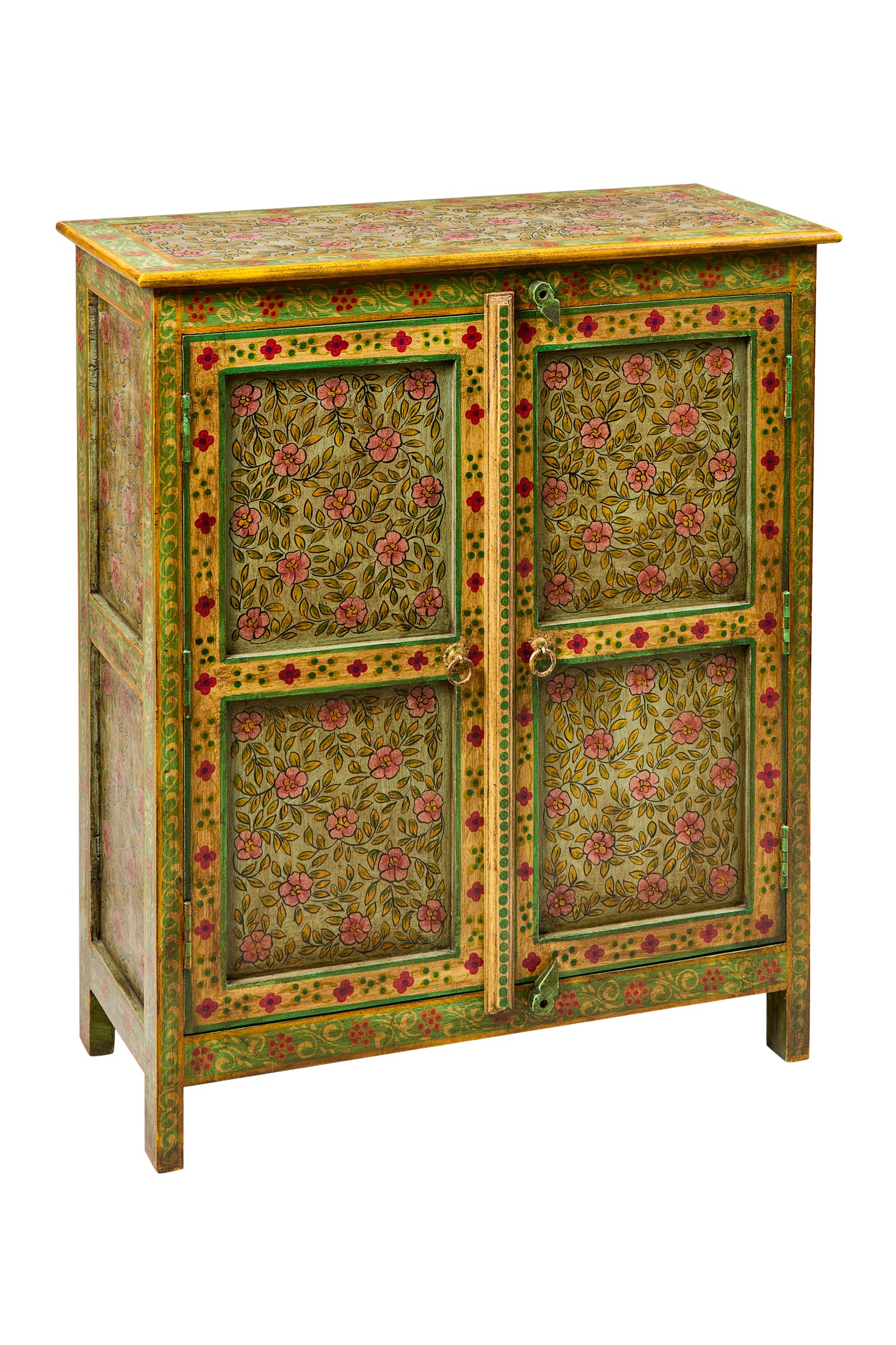 Credenza Indiana in legno massello dipinto 2a