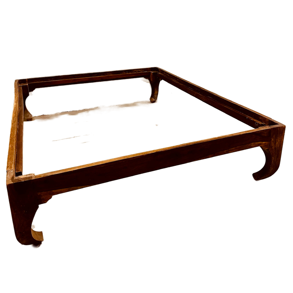 letto etnico indiano stile oppio in legno massiccio