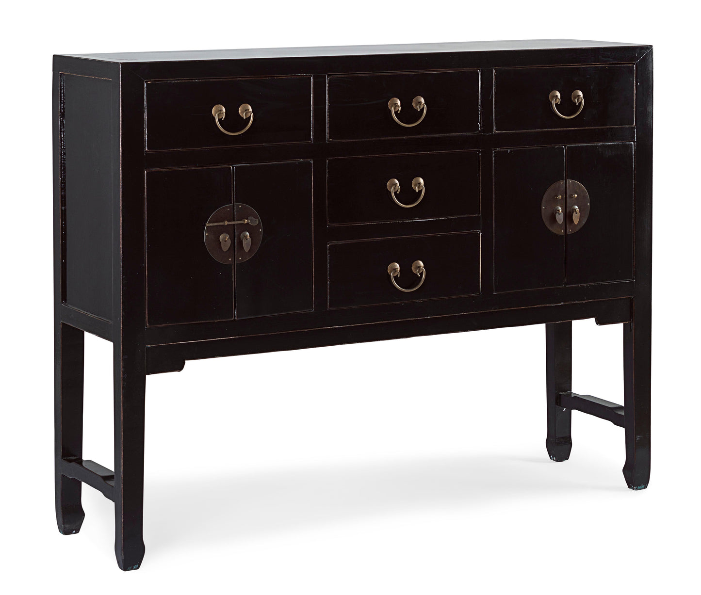 Consolle credenza Cina lacca nera in Legno di Olmo - lapagoda.net