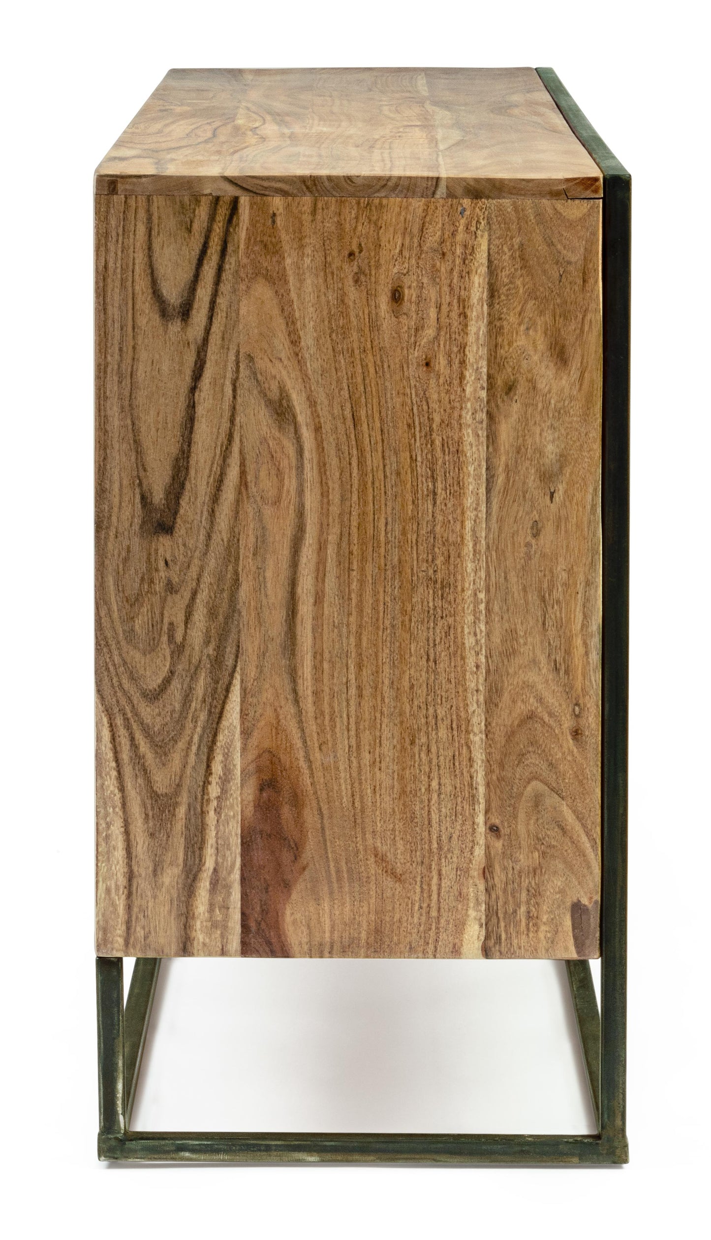 Credenza porta TV industrial in ferro battuto e legno massello 3 ante SCONTO 20% spedizione gratuita - lapagoda.net