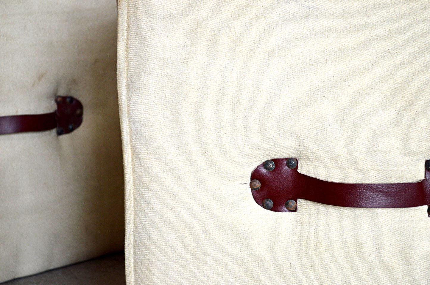 Cuscino Pouffe cubo Cotone e Pelle - lapagoda.net