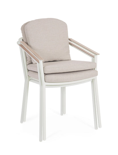 Set tavolo pranzo e 8 sedie in alluminio da esterno