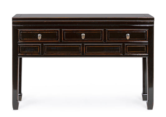 Consolle cina laccata nera 3 cassetti SCONTO 20% - lapagoda.net