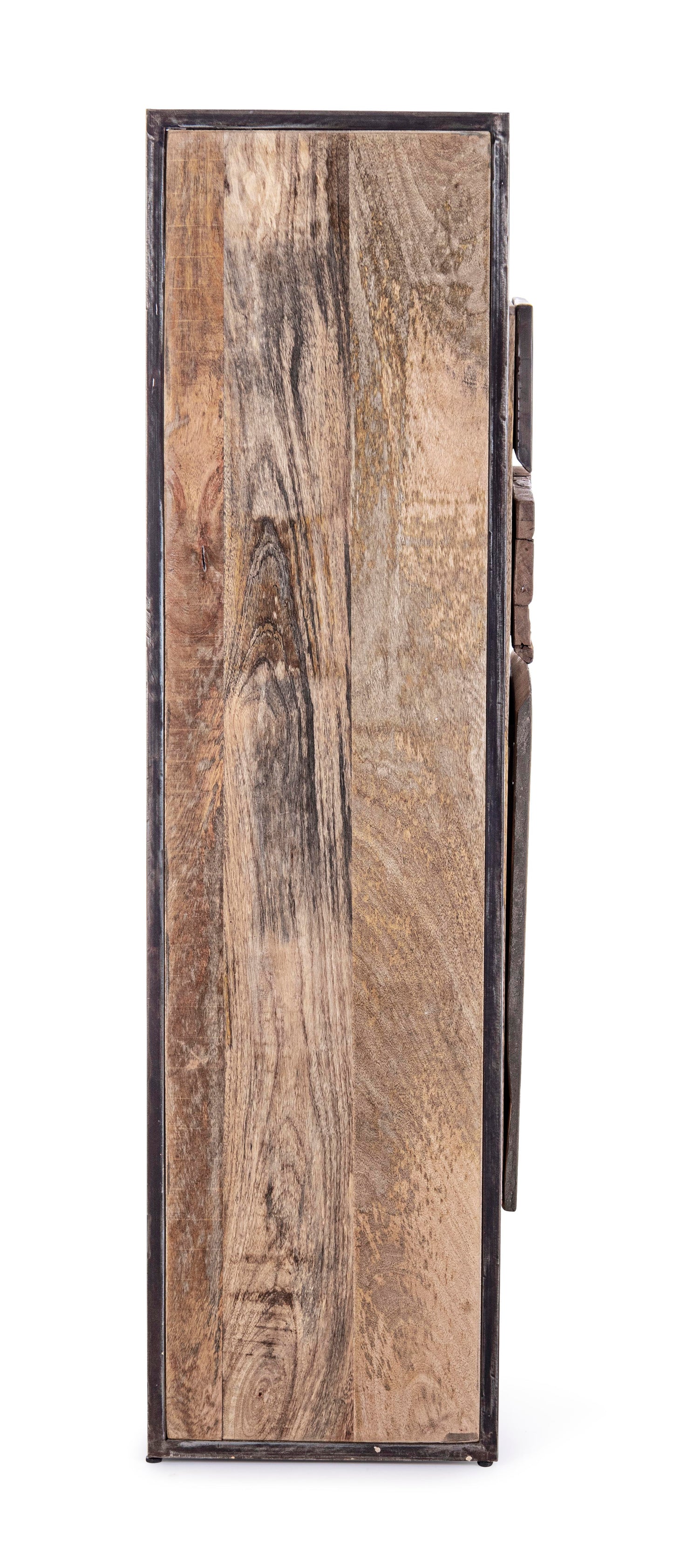 Credenza industrial con frontali in legno ferro e cemento 1 ante 2 cassetti