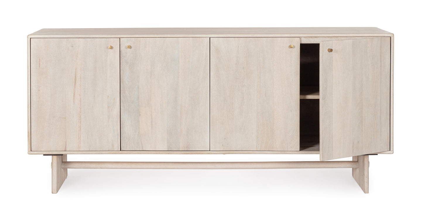 Credenza 4 ante design contemporaneo in legno massiccio