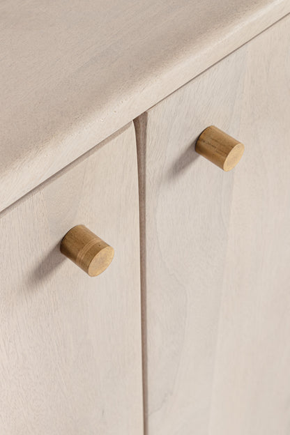 Credenza 4 ante design contemporaneo in legno massiccio