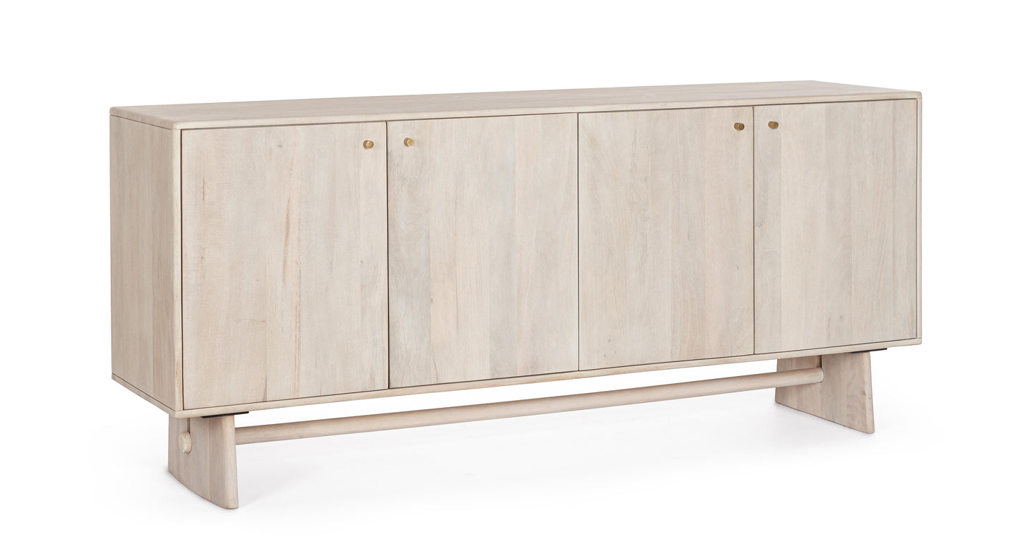 Credenza 4 ante design contemporaneo in legno massiccio