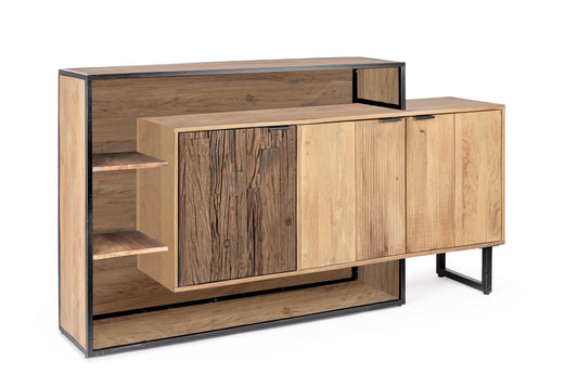 Credenza in legno massiccio bicolore 3 ante