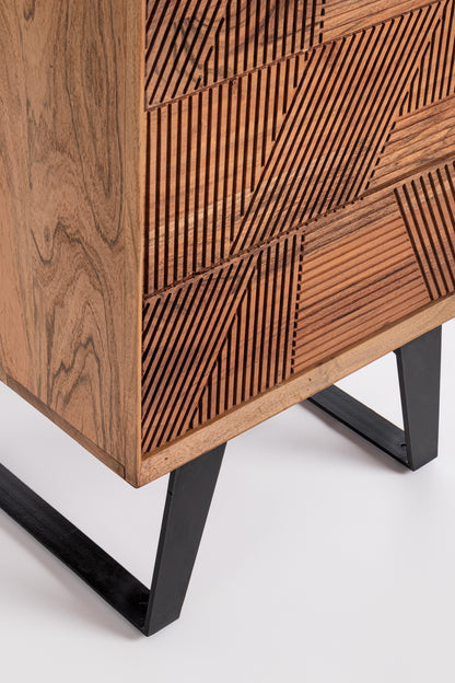 Mobile bar colonna industrial vintage legno massiccio