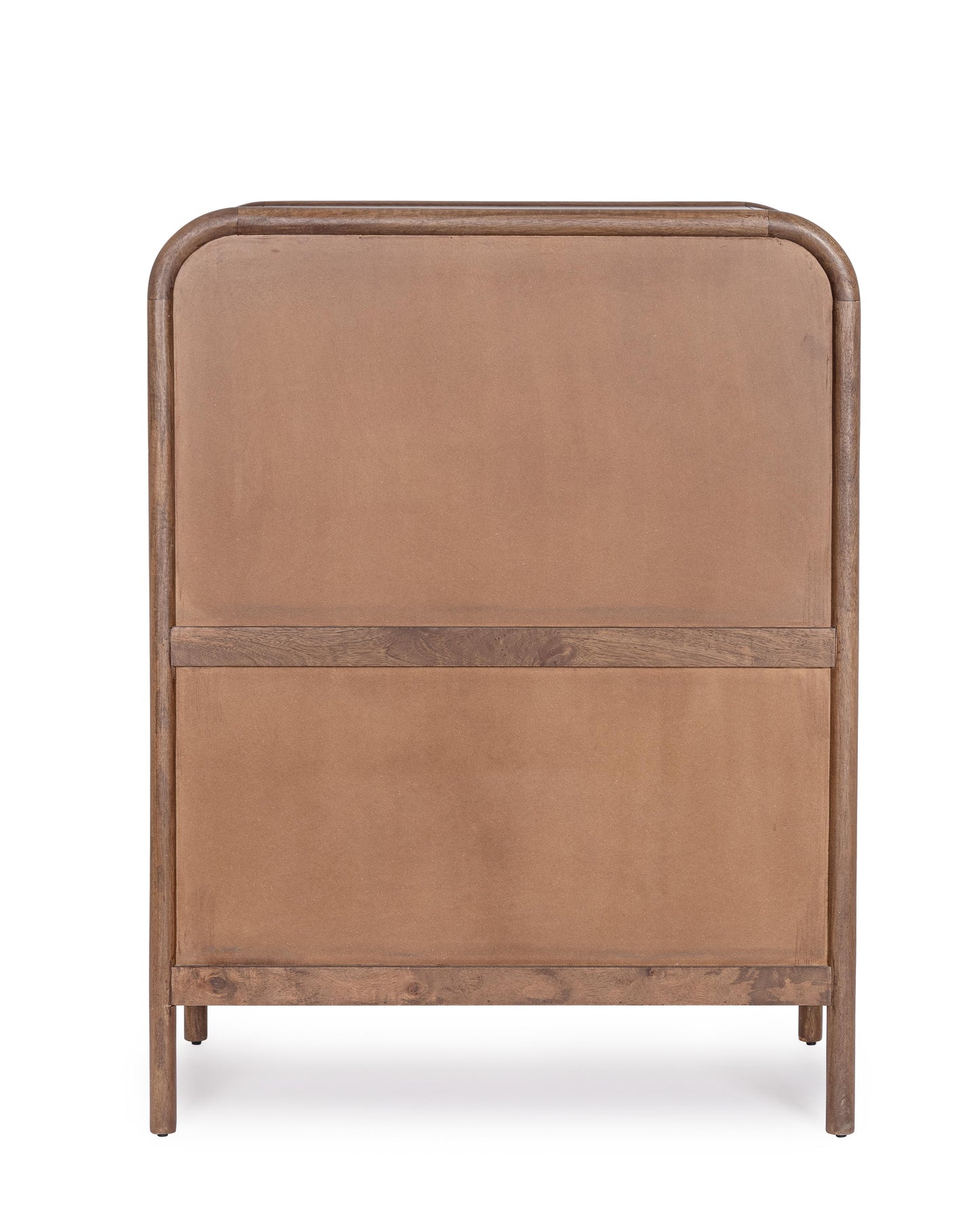 Credenza Alta 4 Ante Vintage Dark in Legno Massiccio di Mango