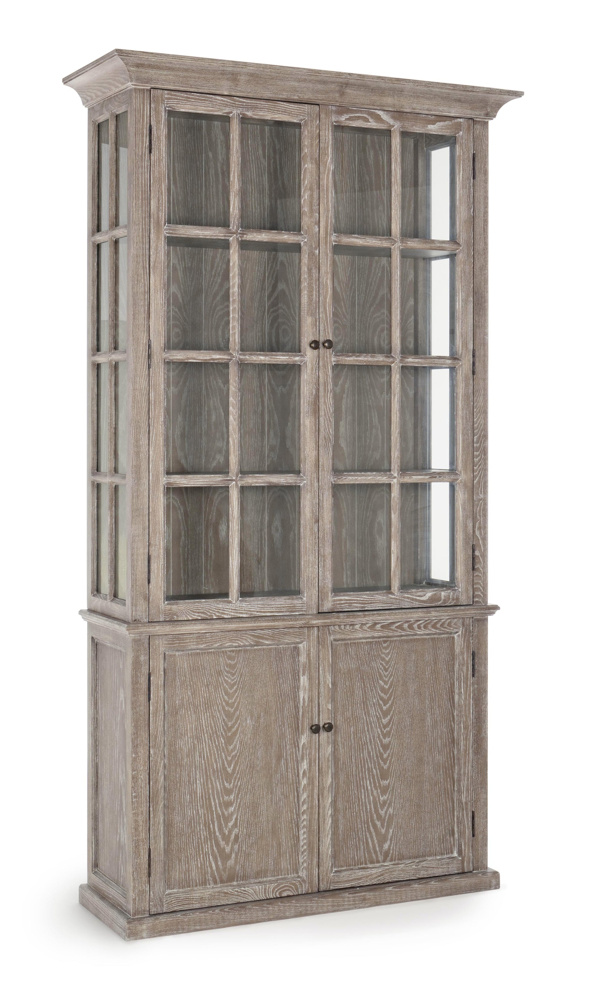 Vetrina classica provenzale 4 ante in legno massiccio di frassino - lapagoda.net