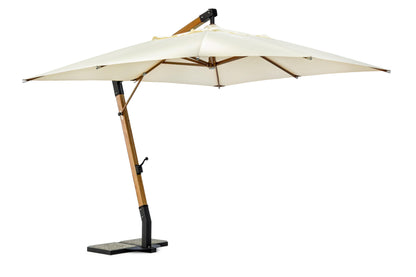 Ombrellone girevole 180 Ferro legno con inserti in pelle misure 3x3 e 3x4 - lapagoda.net