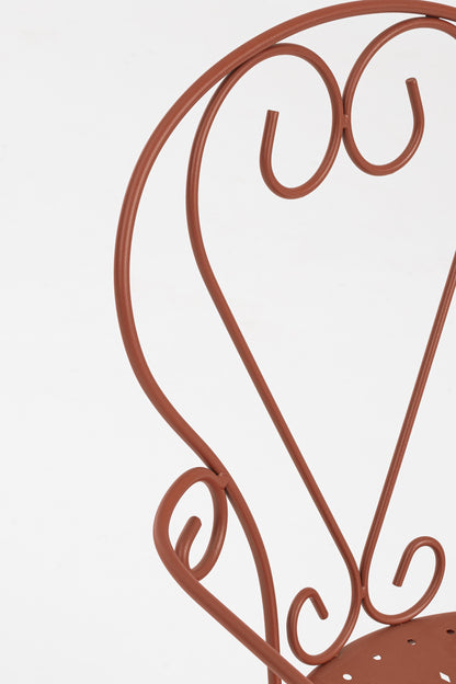 Set di 4 Sedie poltroncine da esterno liberty in ferro battuto verniciato 7 colori