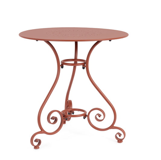 Tavolo rotondo stile liberty D70 da esterno in ferro verniciato 5 colori a scelta