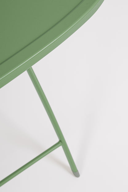 Set bistrot da esterno pieghevole tavolo e 2 sedie in acciaio verniciato diversi colori