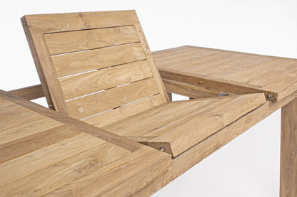 Tavolo allungabile in legno massiccio di teak da 160 a 220