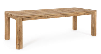 Tavolo da esterno in assi di Teak riciclato