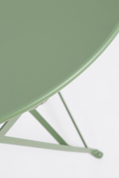 Set tavolino e 2 sedie pieghevoli da esterno in acciaio verniciato 4 colori