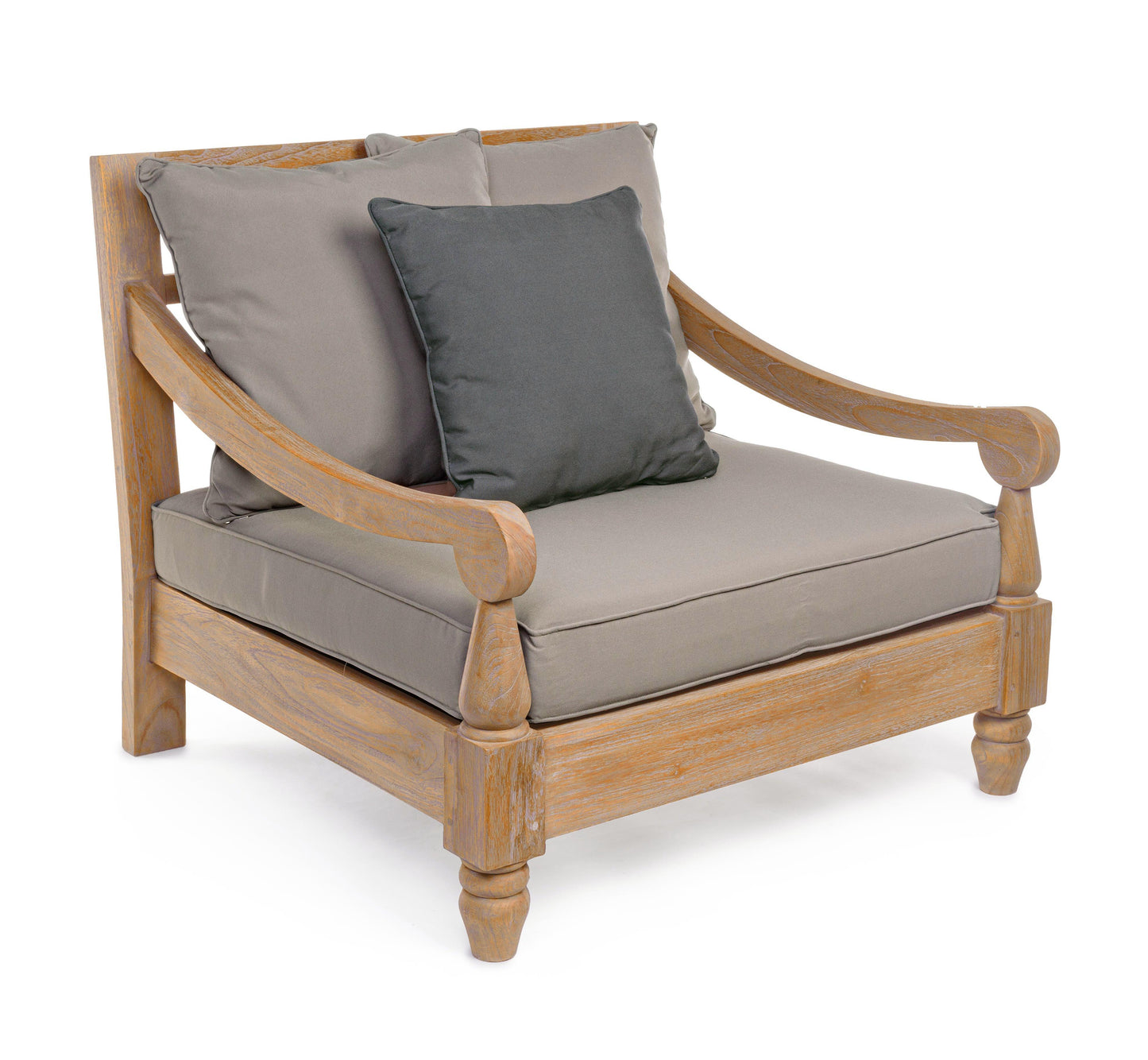 Poltrona in teak con cuscini da esterno - lapagoda.net