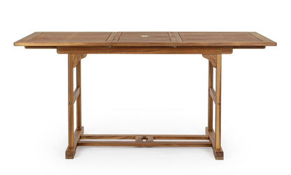 Tavolo allungabile in legno massiccio da esterno da 120 a 160 cm