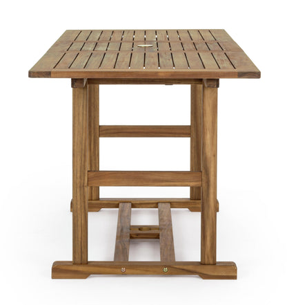 Tavolo allungabile in legno massiccio da esterno da 120 a 160 cm