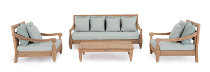 Poltrona in teak con cuscini da esterno - lapagoda.net