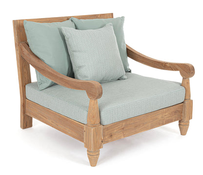 Poltrona in teak con cuscini da esterno - lapagoda.net