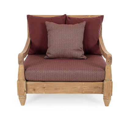 Poltrona in teak con cuscini da esterno - lapagoda.net
