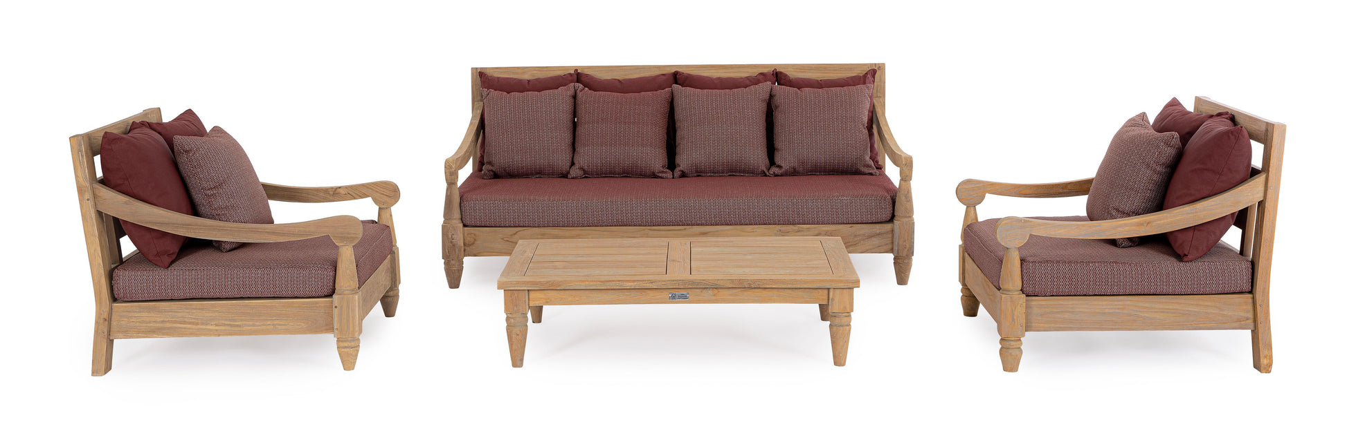 Poltrona in teak con cuscini da esterno - lapagoda.net