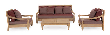 Poltrona in teak con cuscini da esterno - lapagoda.net