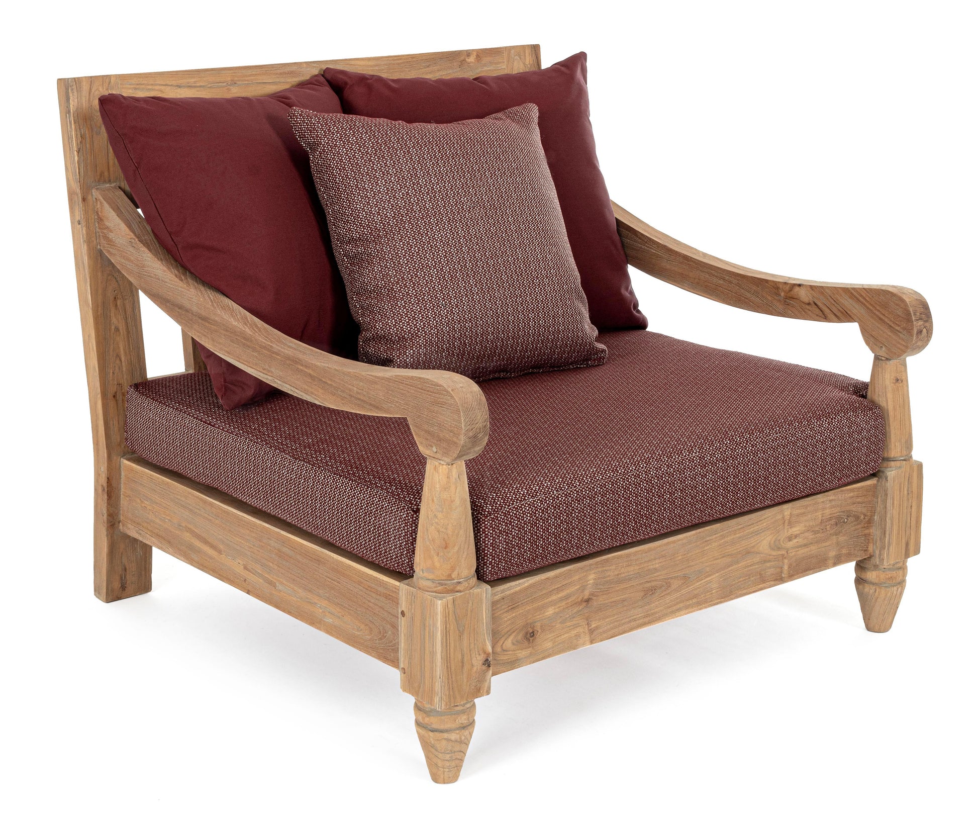 Poltrona in teak con cuscini da esterno - lapagoda.net
