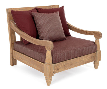 Poltrona in teak con cuscini da esterno - lapagoda.net