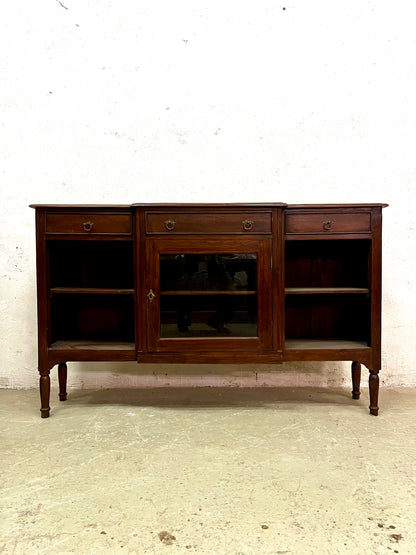 Vetrina console coloniale in legno di Teak