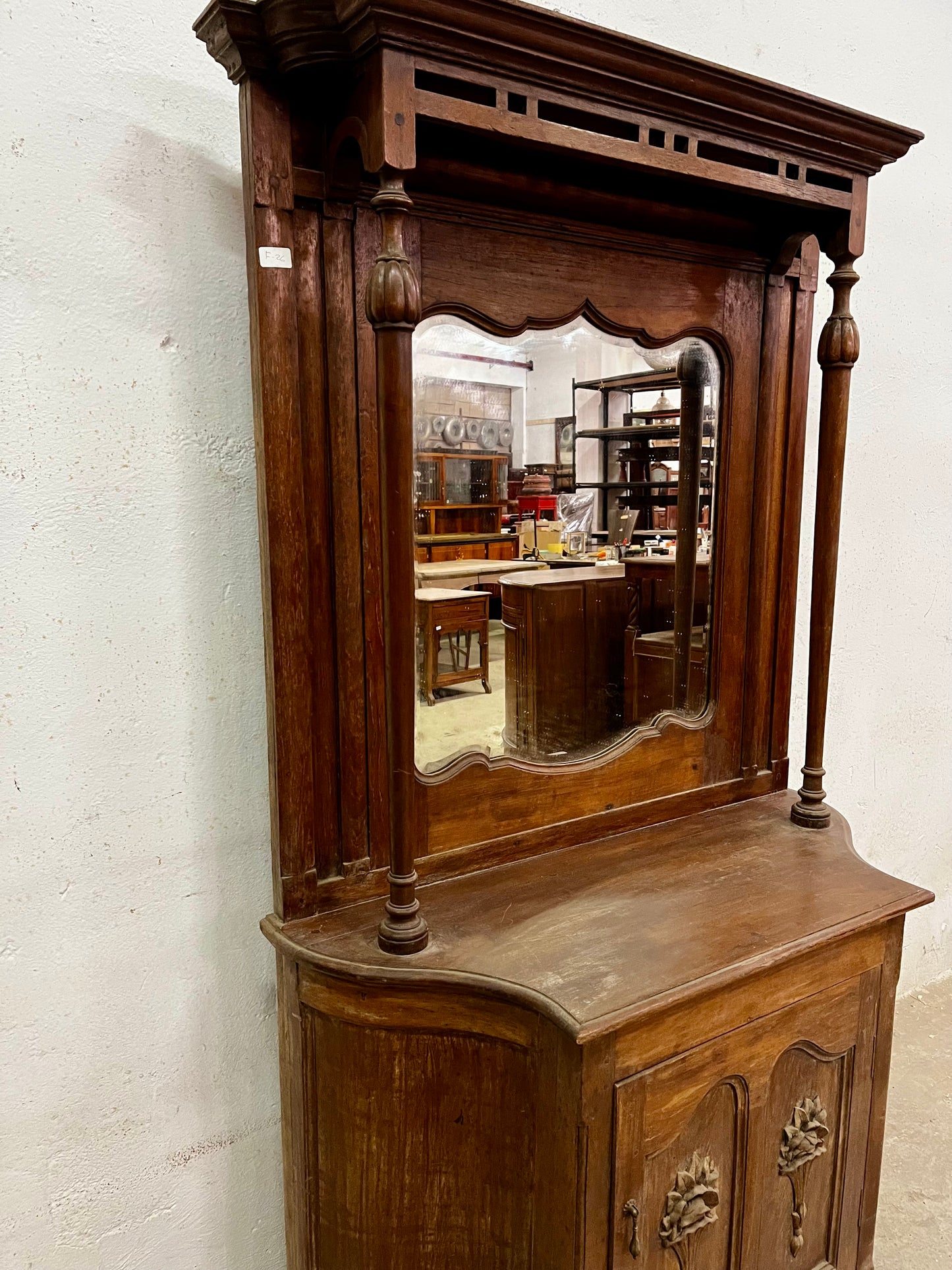 Mobile Specchiera coloniale liberty legno di teak