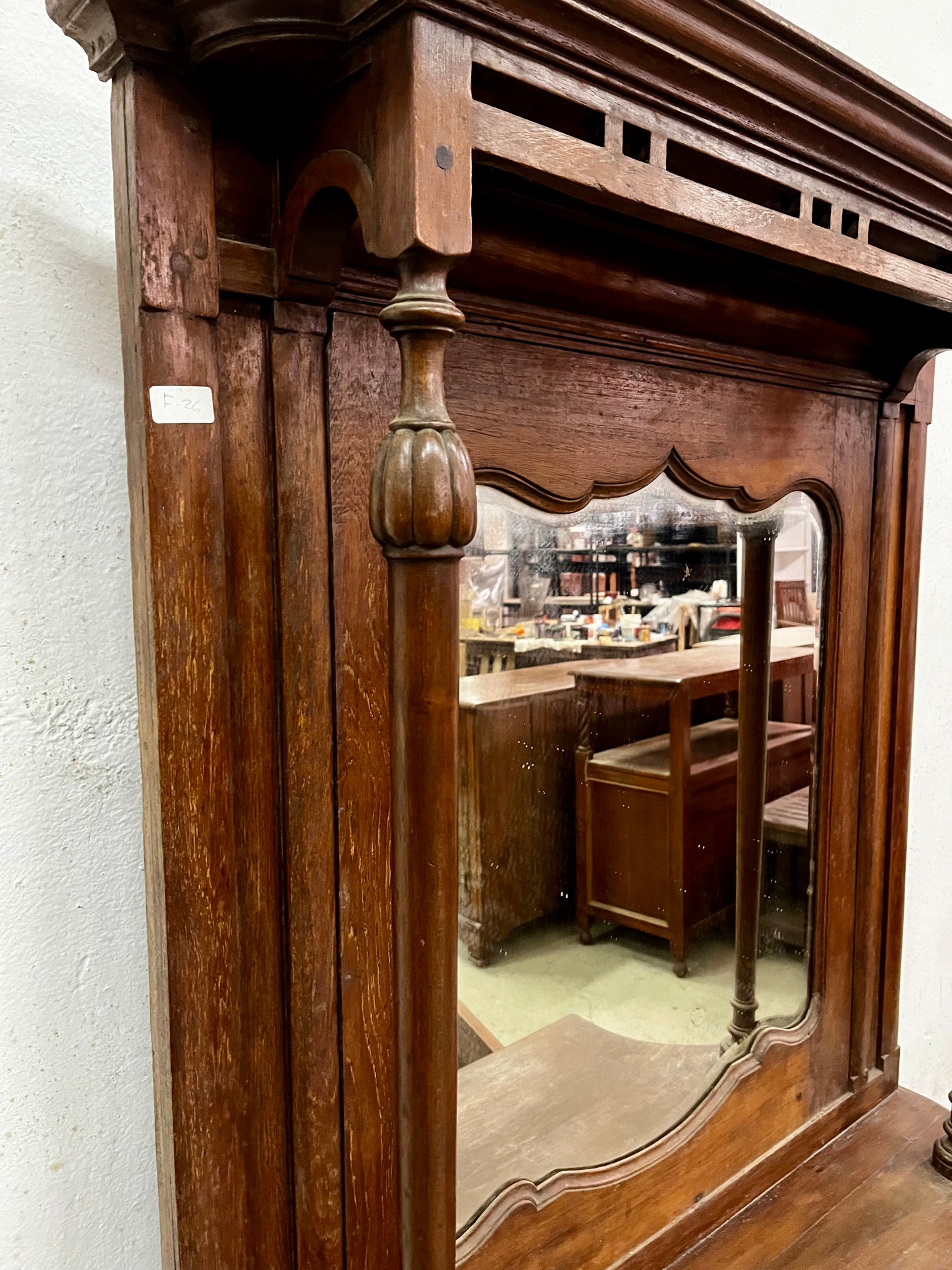 Mobile Specchiera coloniale liberty legno di teak