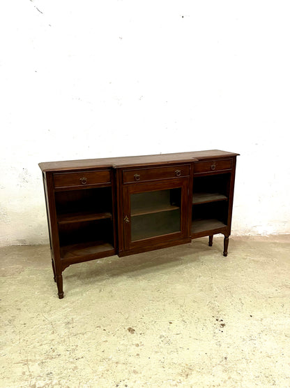 Vetrina console coloniale in legno di Teak