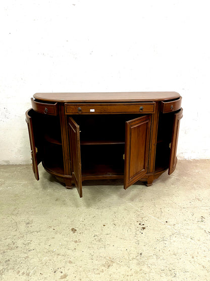 Credenza coloniale con intarsio in legno di teak