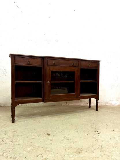 Vetrina console coloniale in legno di Teak