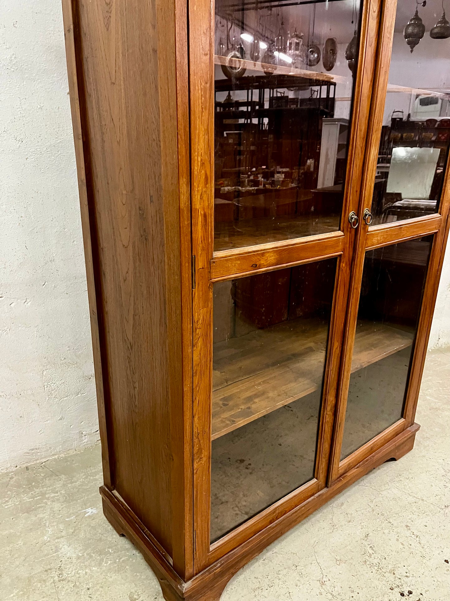 Vetrina coloniale in legno massiccio di teak