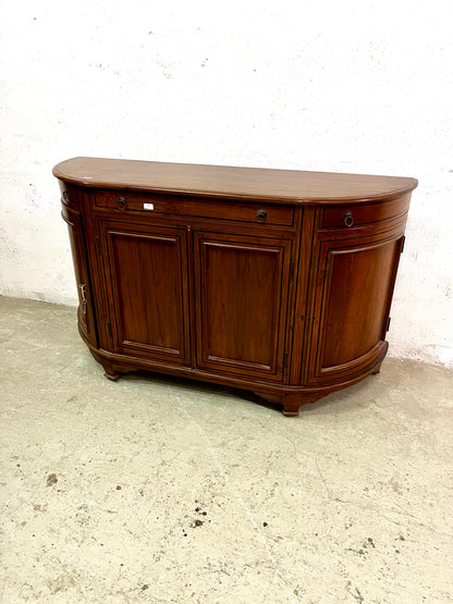 Credenza coloniale con intarsio in legno di teak