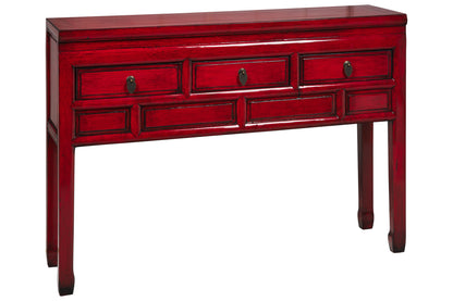 Mobile consolle stile cinese 3 cassetti in legno massiccio