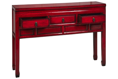 Mobile consolle stile cinese 3 cassetti in legno massiccio