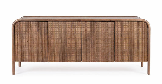 Credenza 4 Ante Vintage Dark in Legno Massiccio di Mango