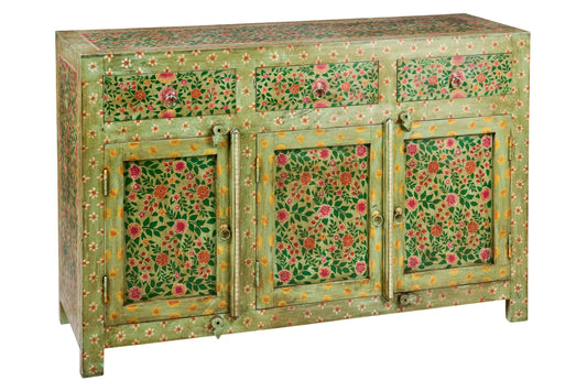 Credenza_Indiana_in_legno_massello_di mango dipinto_3a_3c_completa