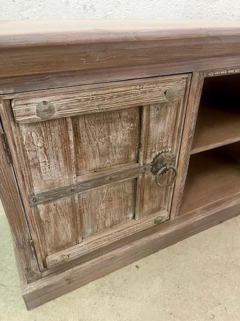 credenza indiana in legno massiccio 2 ante dettaglio anta